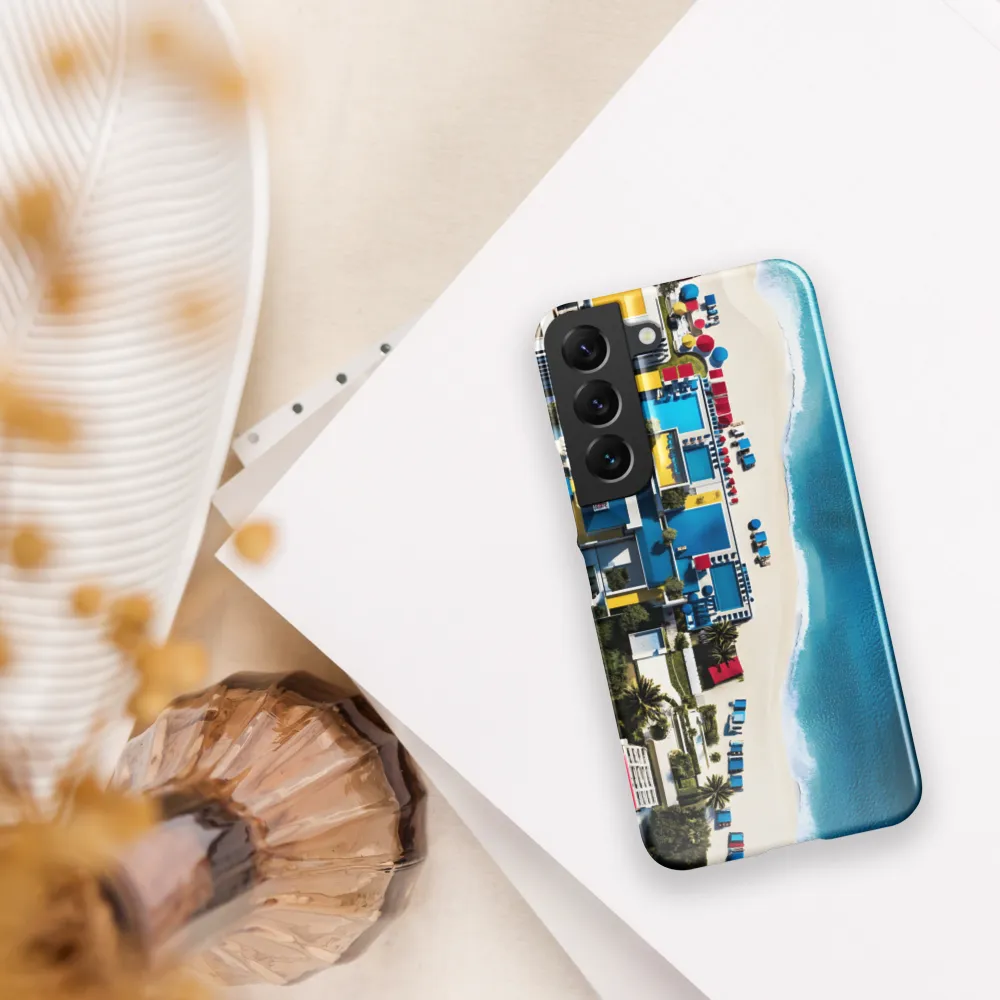 Coastal Harmony: An Aerial Oasis | Phone Case |  S22 | Snap Case | Glossy