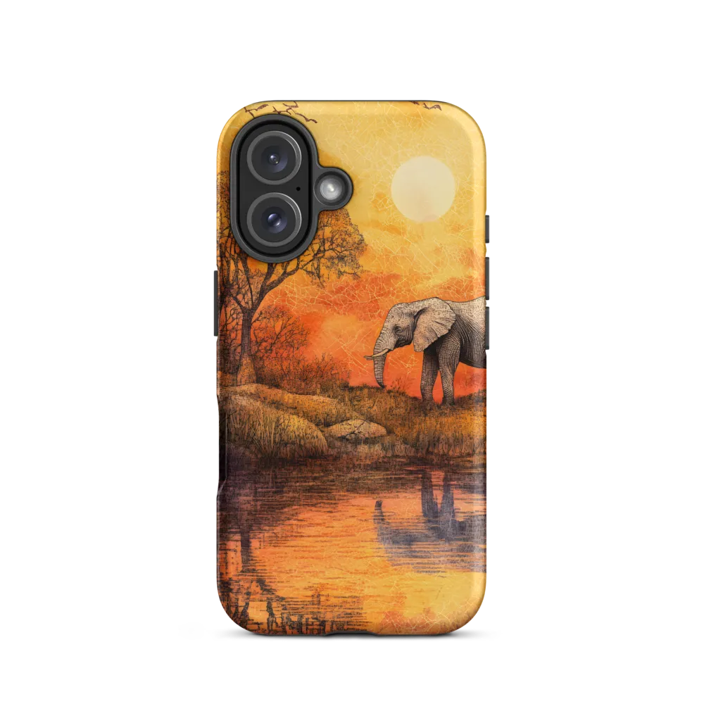 Elephant's Serenity at Dusk | Phone Case