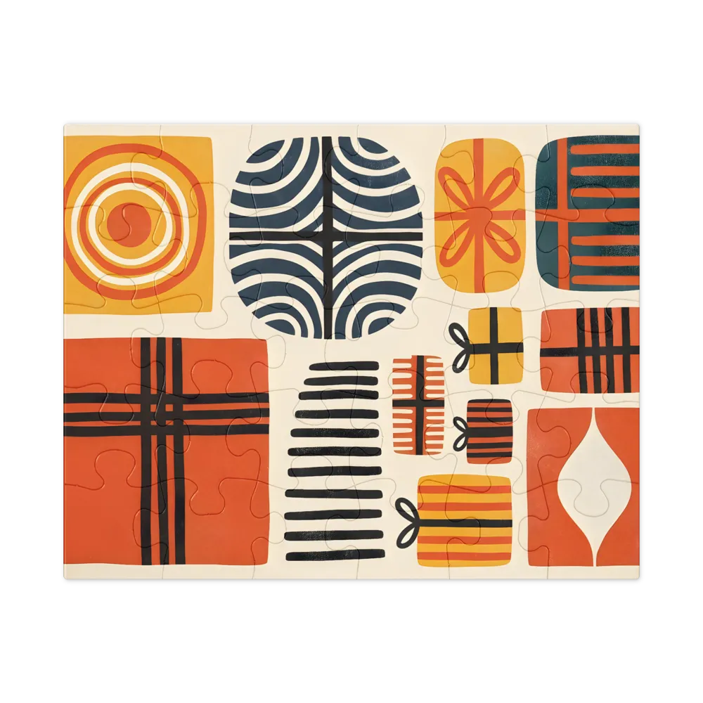 Mid-Century Gift Boxes 
 Jigsaw Puzzle in Tin Box