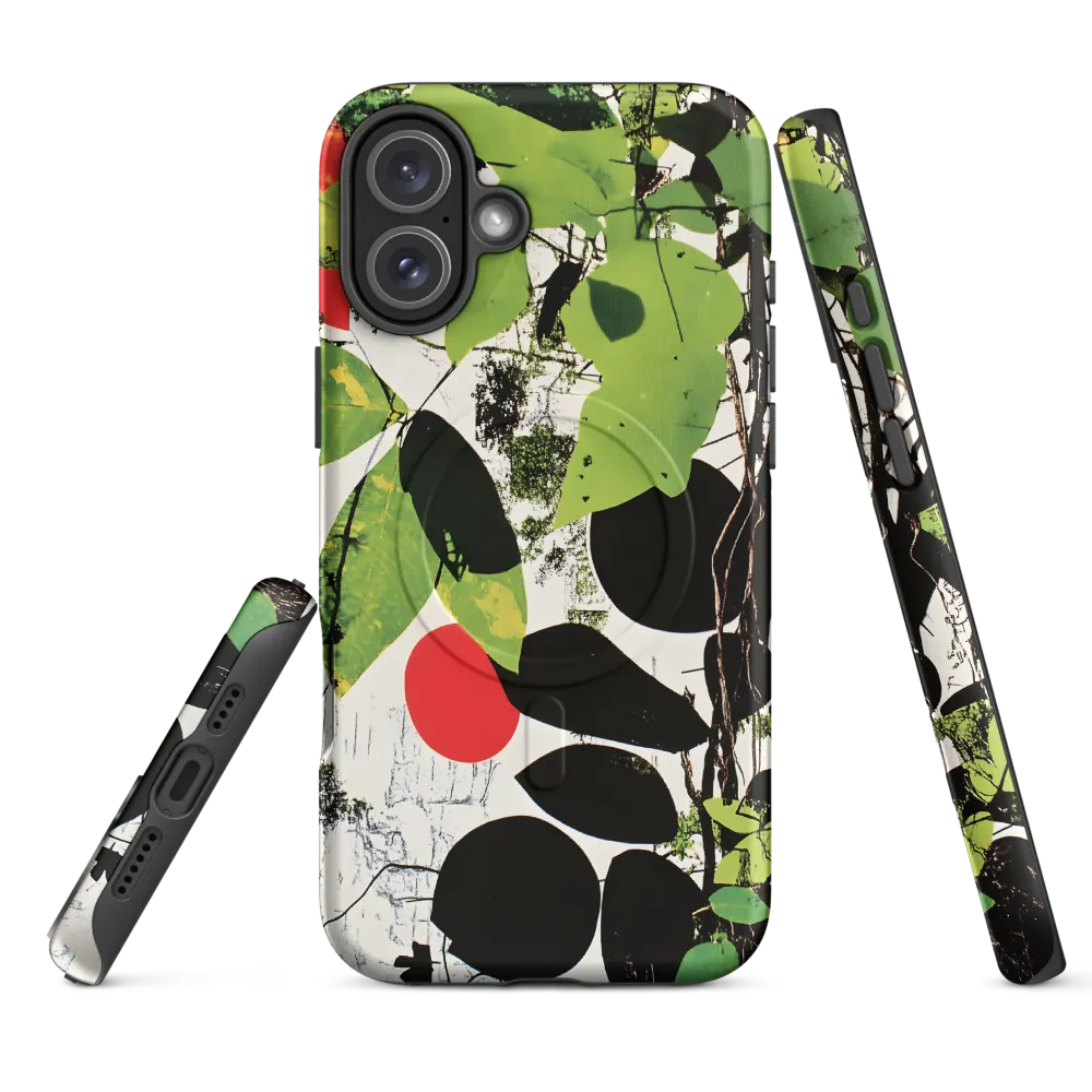 Nature's Geometry: A Contemporary Collage | Phone Case |  16 Plus | MagSafe® Tough Case | Matte
