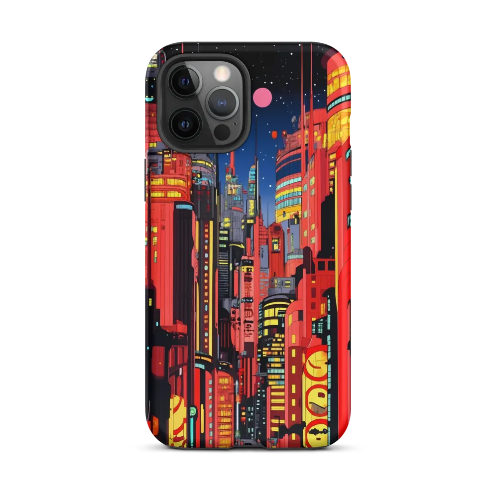 Neon Dreams: A Cyberpunk Cityscape | Phone Case |  12 Pro Max | Tough Case | Matte