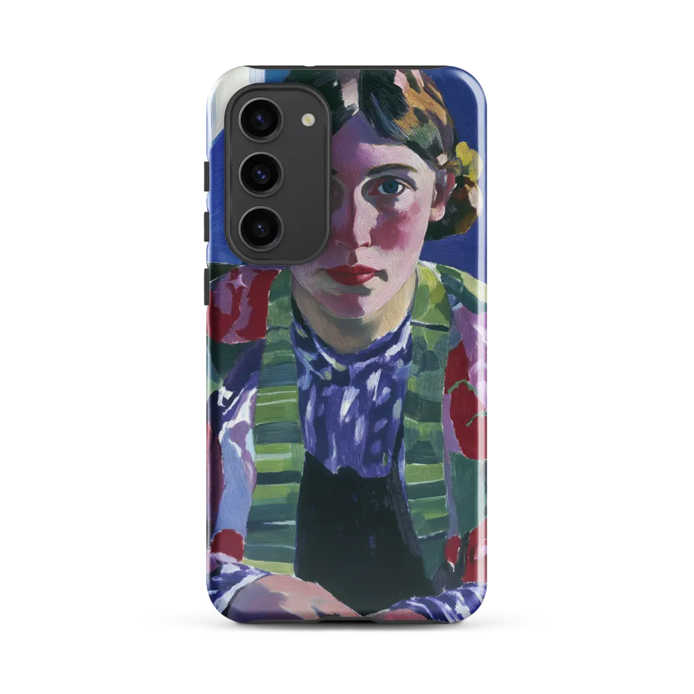 Vibrant Gaze: A Modernist Portrait