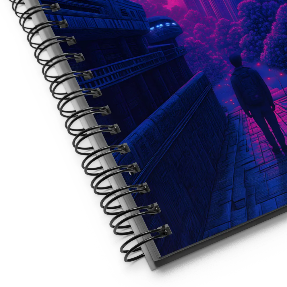 Lost in a Technological Dreamscape | Spiral Notebook