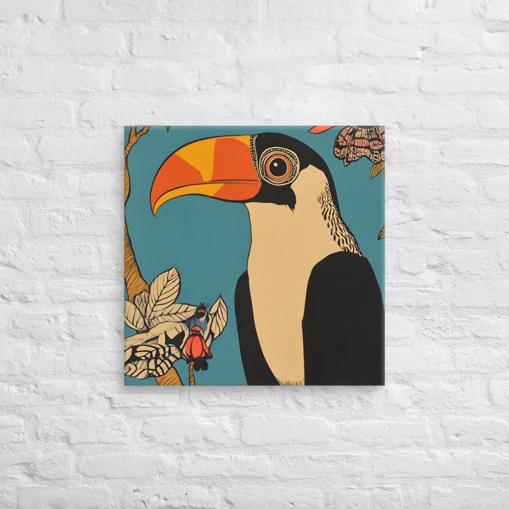 Tropical Majesty: The Toucan at Rest | Canvas | 24″×24″