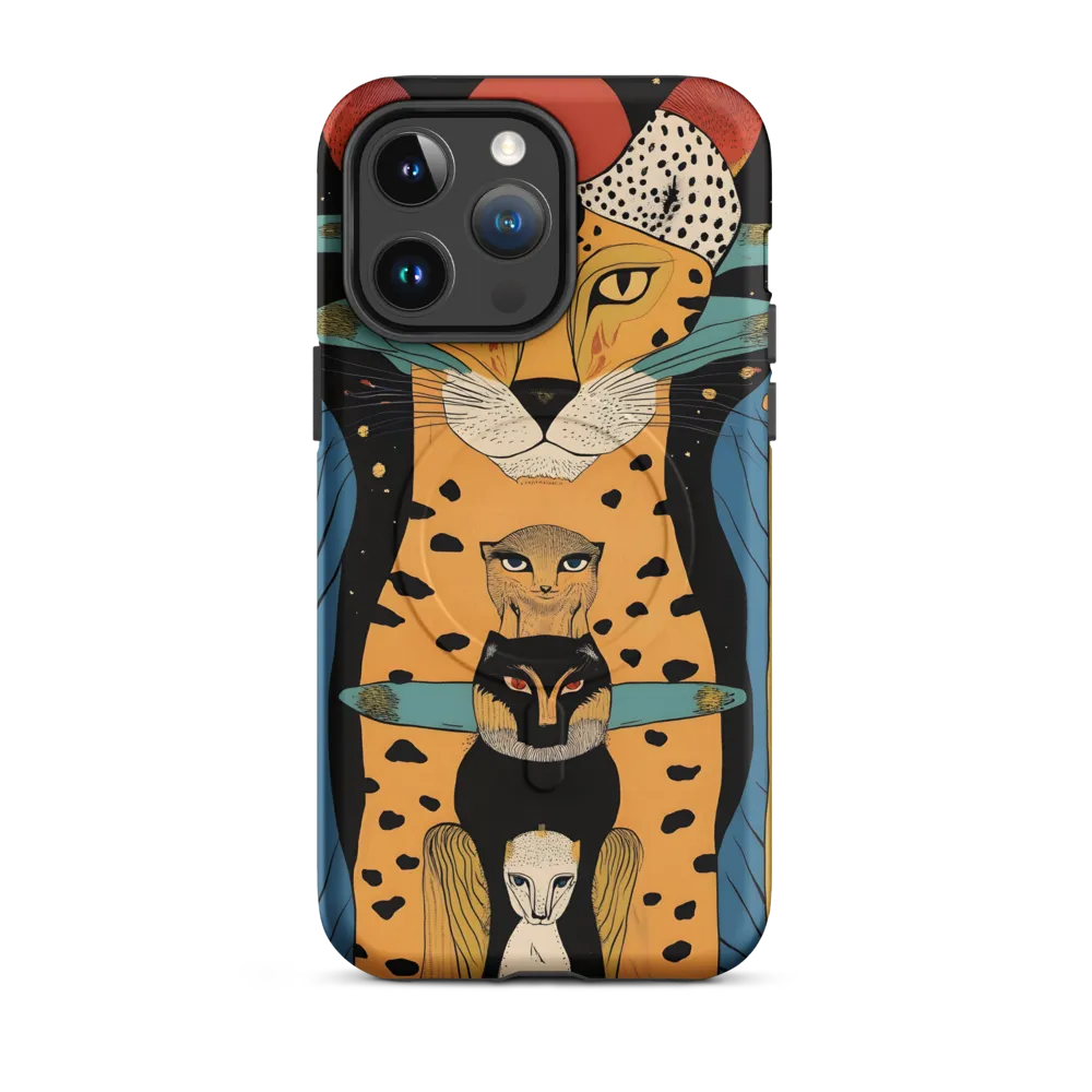 Cosmic Symphony of Felines | Phone Case |  14 Pro Max | MagSafe® Tough Case | Matte
