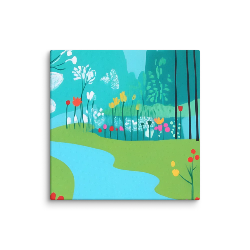 Whispers of Spring: A Colorful Retreat | Canvas | 6″×6″