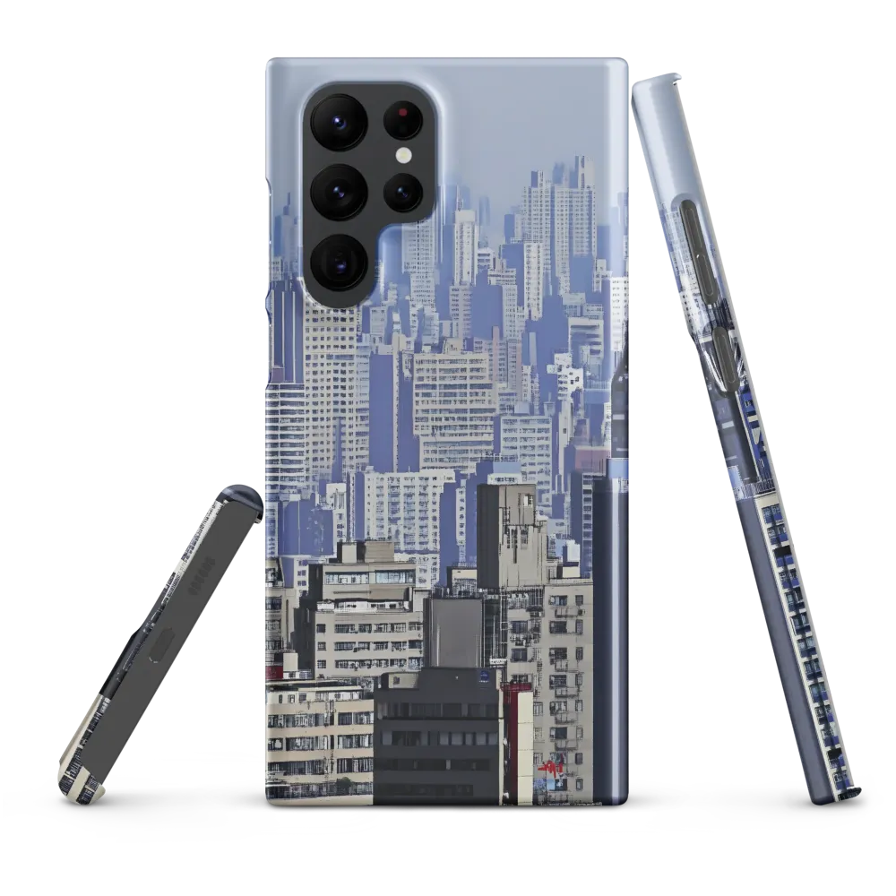 Urban Symphony: A Cityscape in Blues and Grays