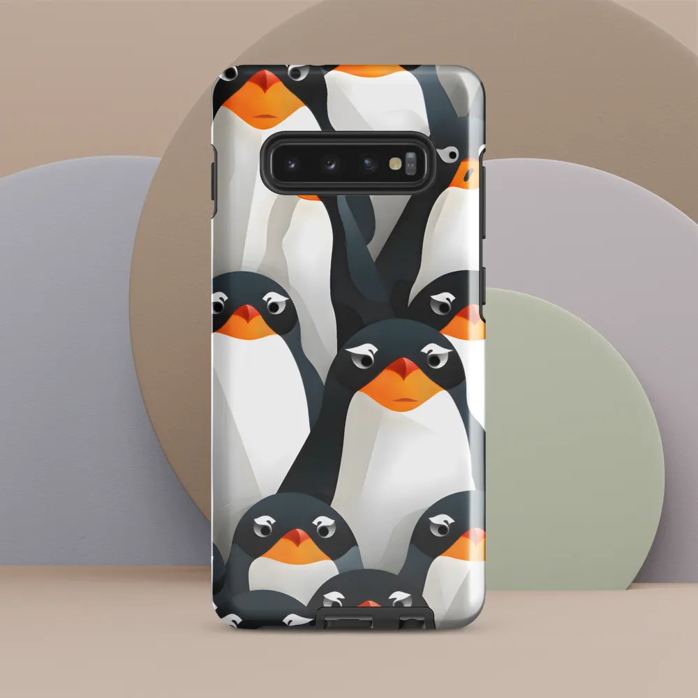 Penguin Parade | Phone Case |  S10 Plus | Tough Case | Glossy