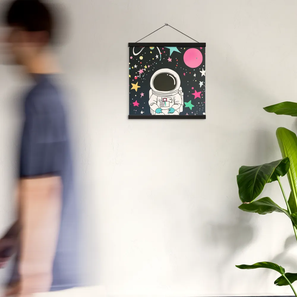 Cosmic Dreamer | Poster With Black Wood Hanger | 16″×16″