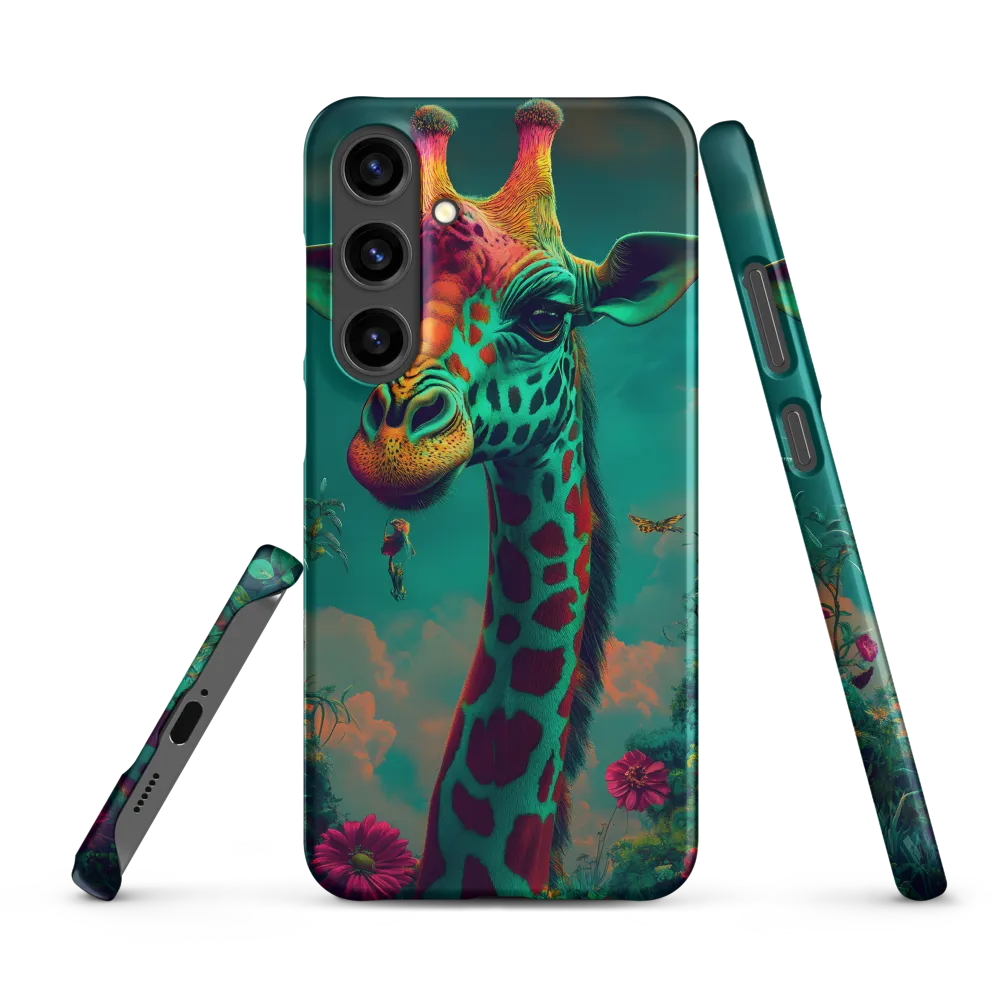 Whimsical Giraffe Among Blossoms