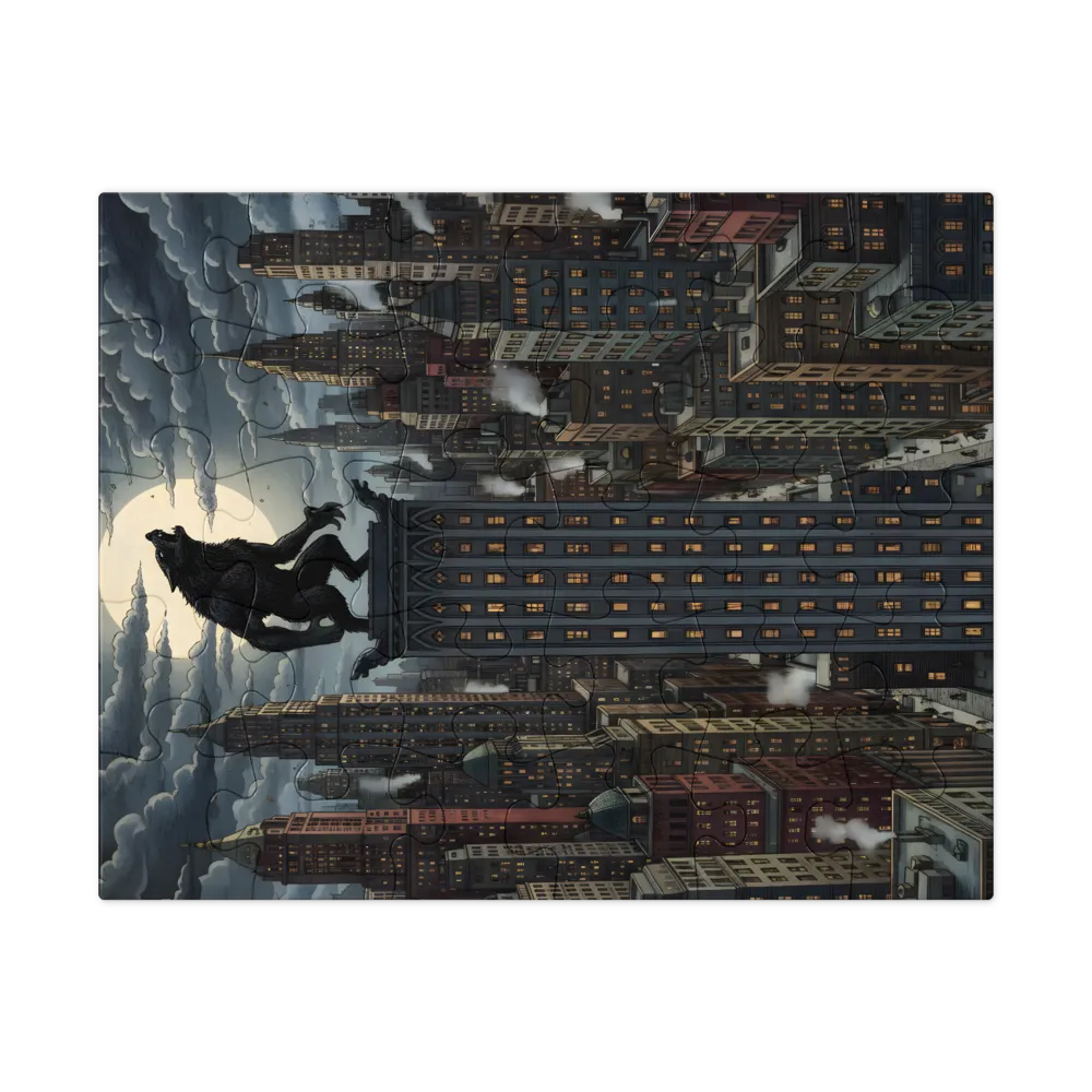 Rooftop Howl 
 Jigsaw Puzzle in Tin Box