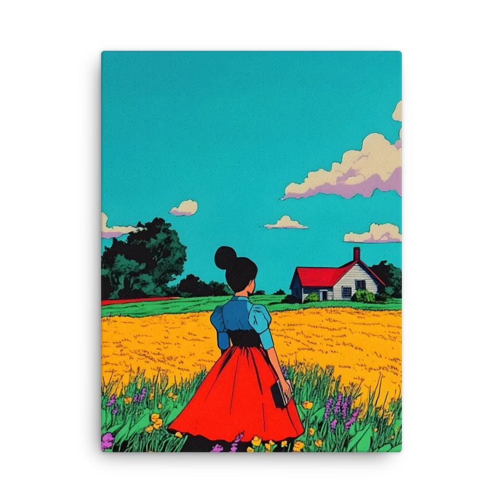 Whispers of a Sunlit Meadow | Thin Canvas | 24″×32″