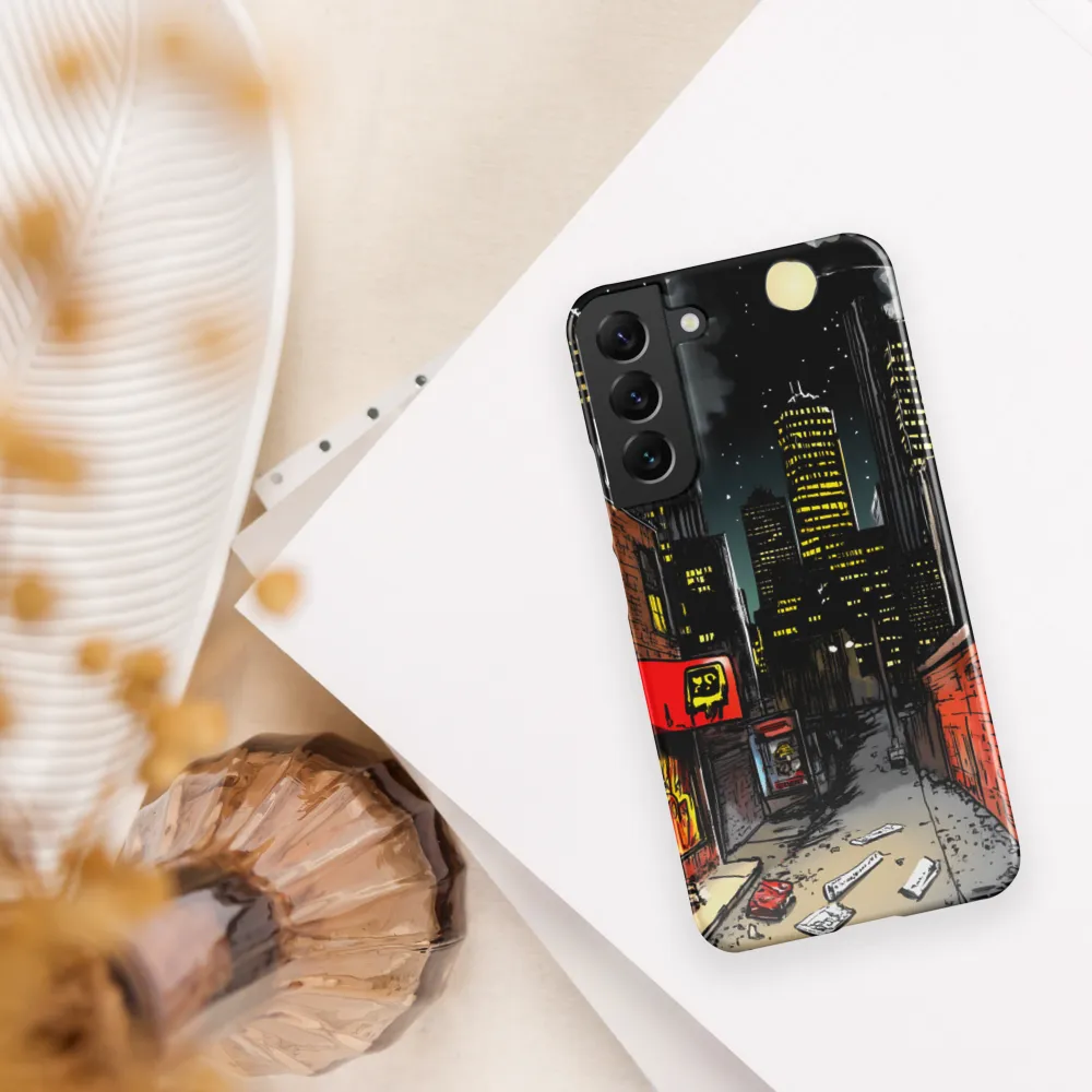Nocturnal Cityscape: The Hidden Alley | Phone Case |  S22 Plus | Snap Case | Glossy