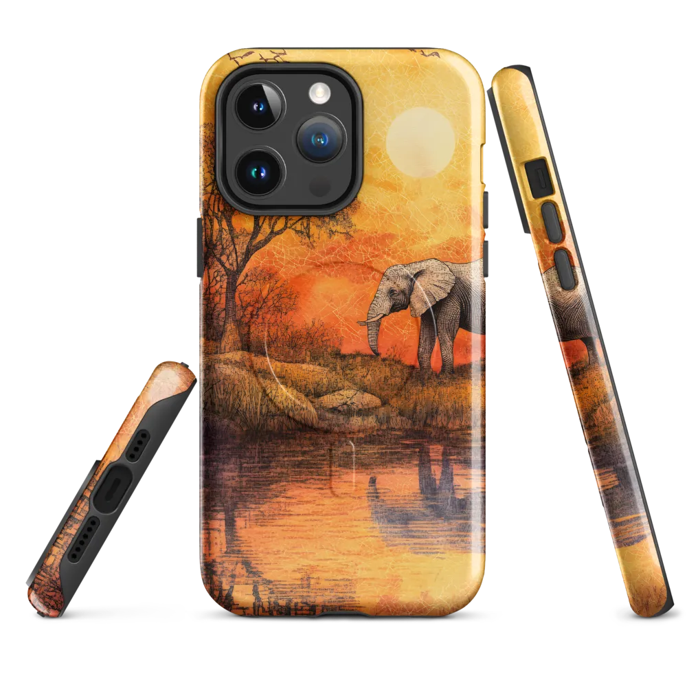 Elephant's Serenity at Dusk