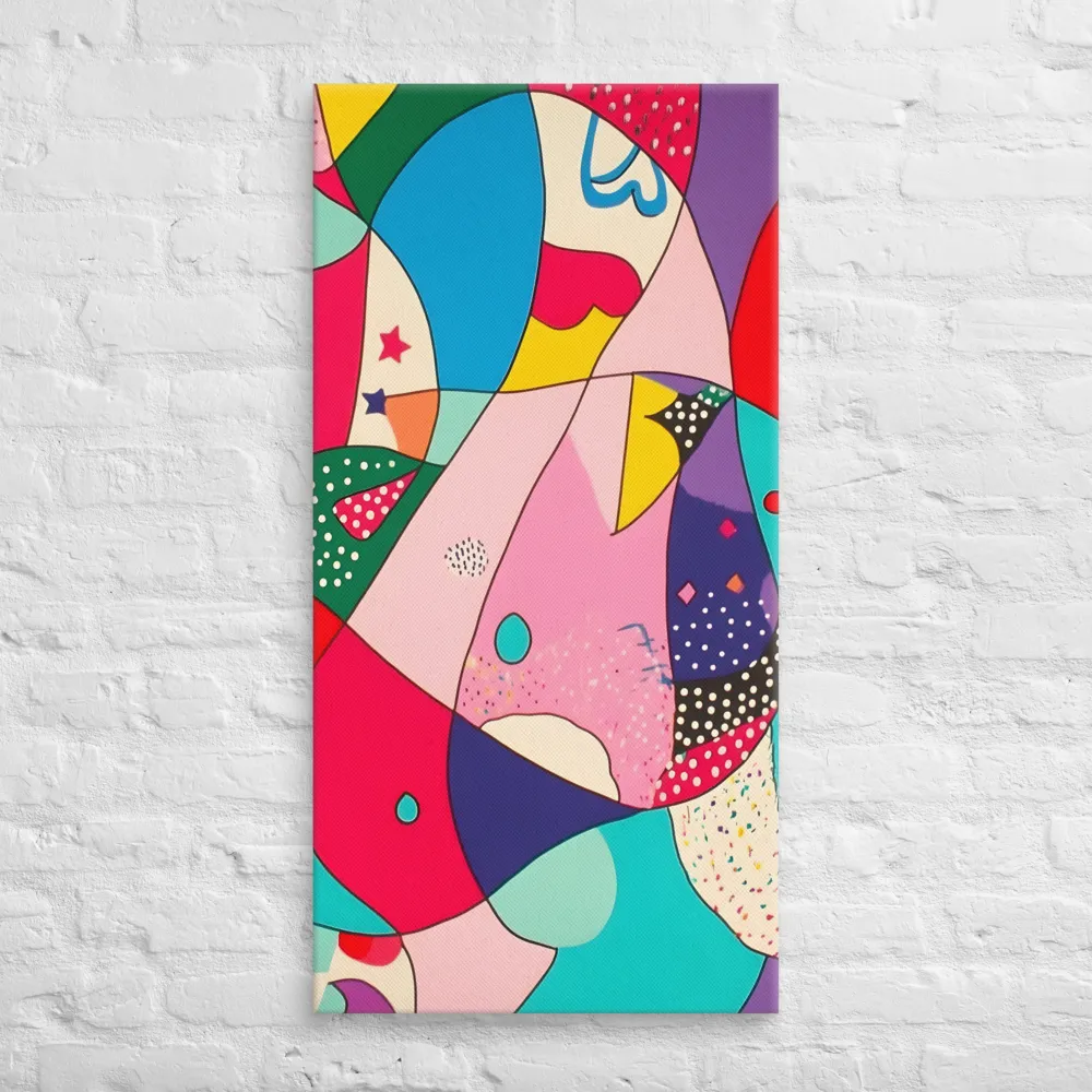 Playful Geometry in Color | Canvas | 20″×40″
