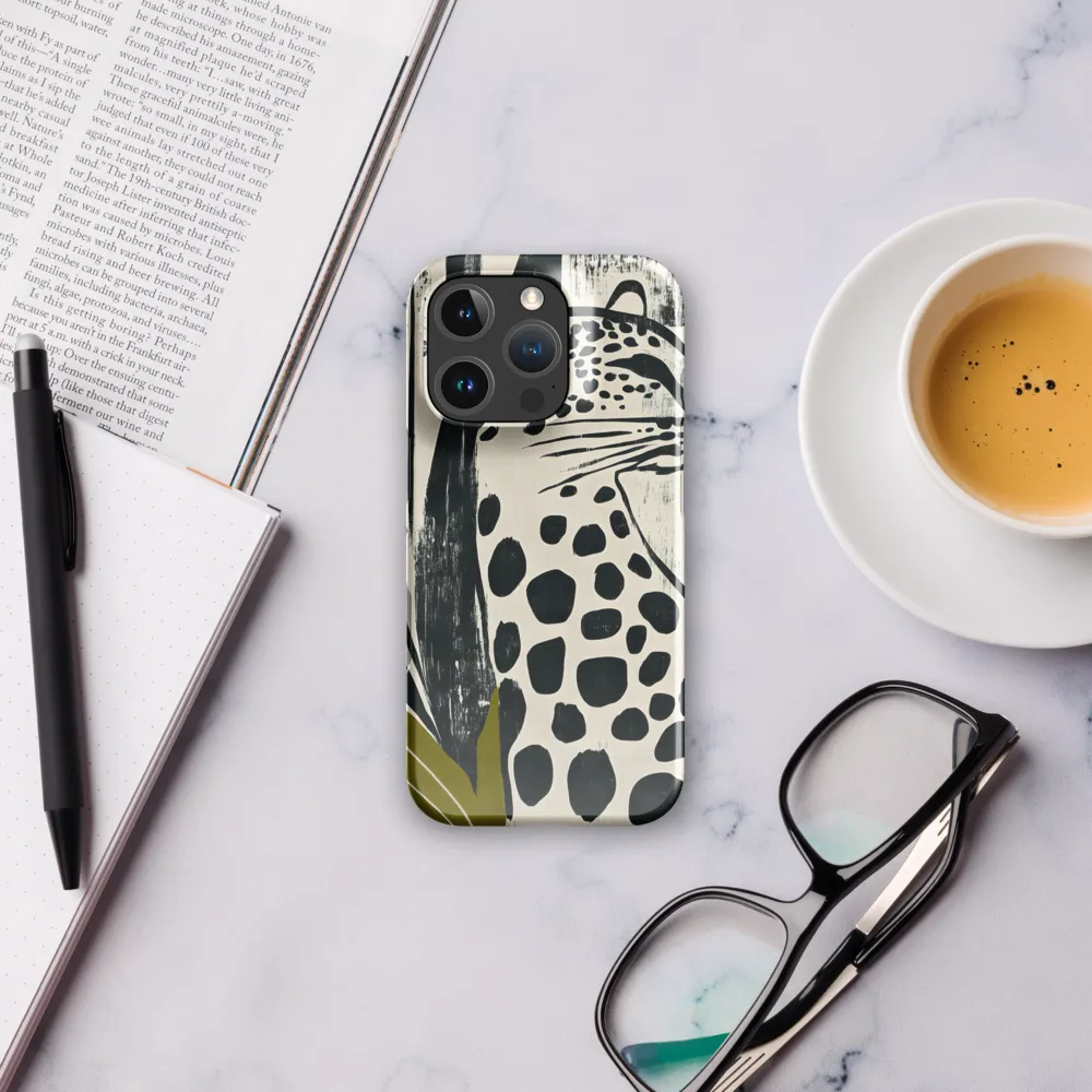 Leopard in Silhouette: A Modern Appeal | Phone Case |  16 Pro | Snap Case | Glossy