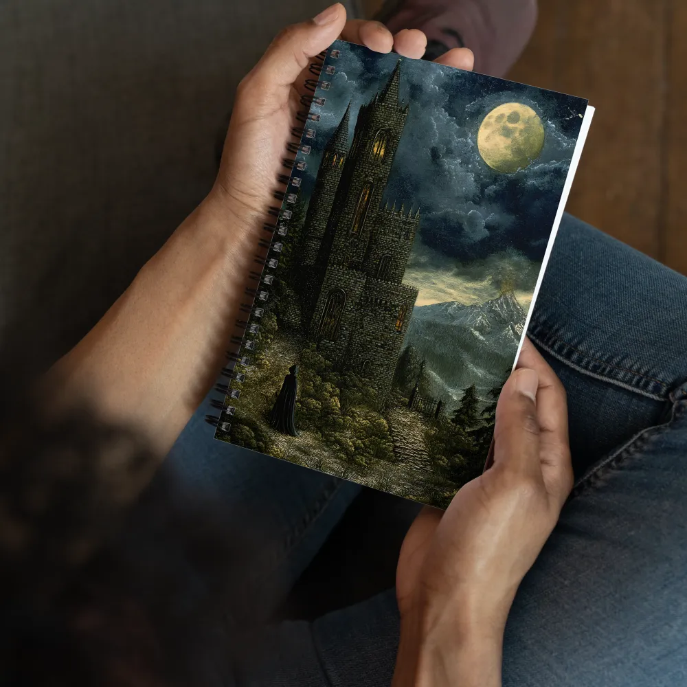 Whispers of the Moonlit Castle | Spiral Notebook