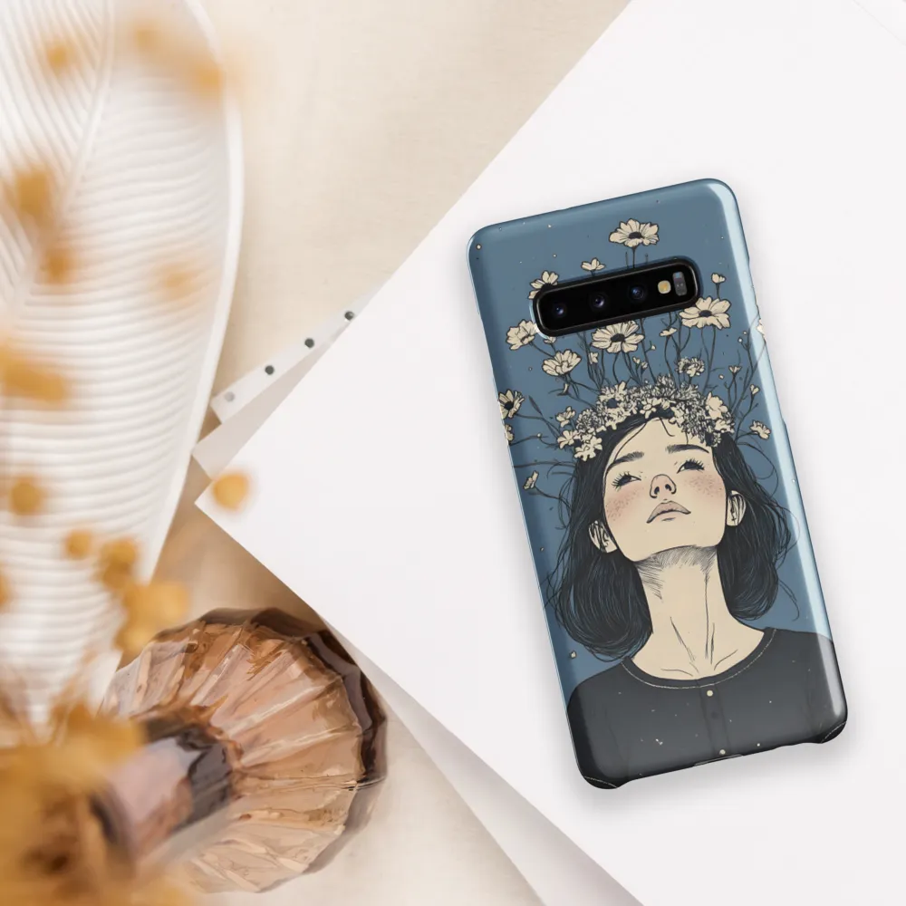 Floral Serenity: A Portrait of Tranquility | Phone Case |  S10 Plus | Snap Case | Glossy