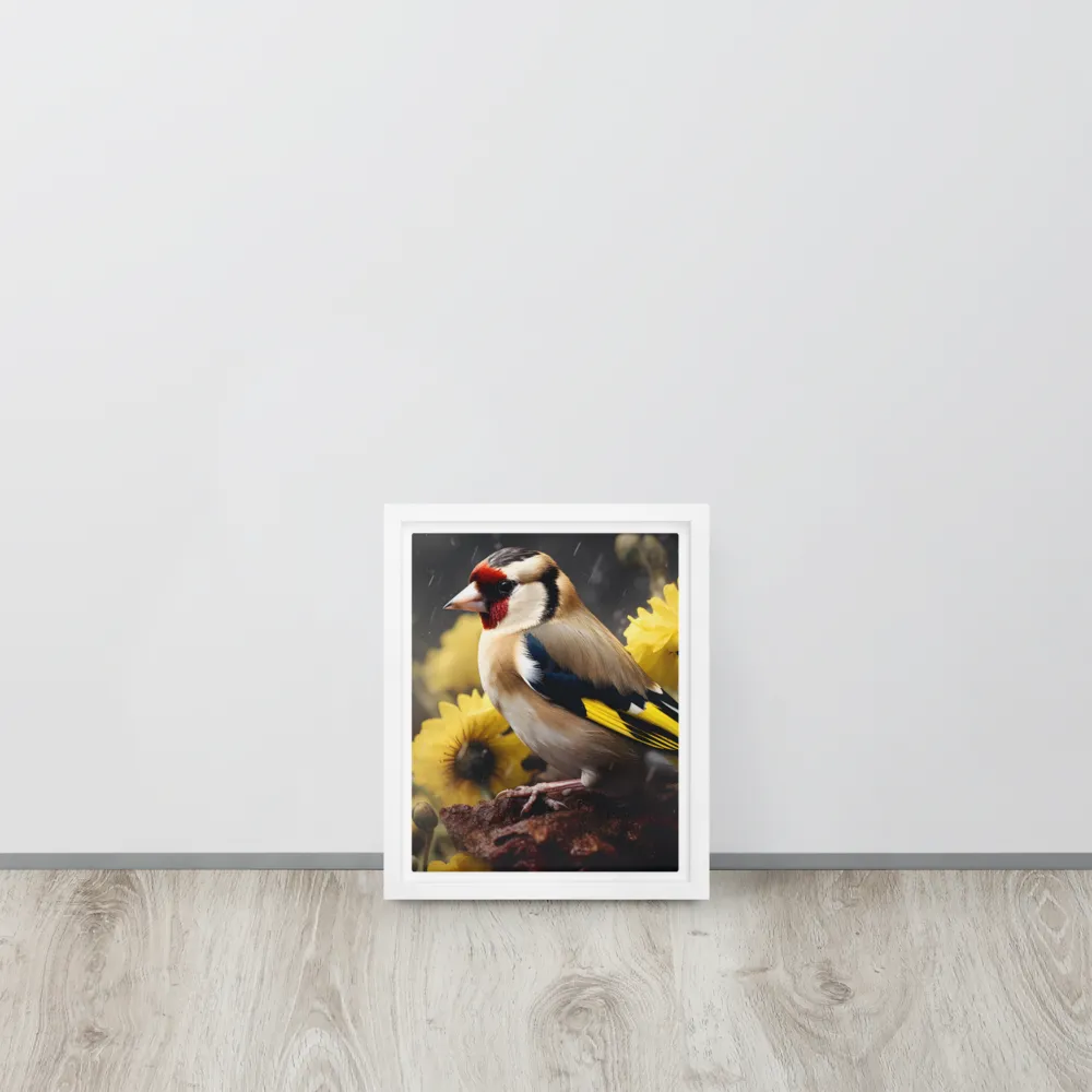 Harmony in Nature: A Goldfinch Amidst Blooms