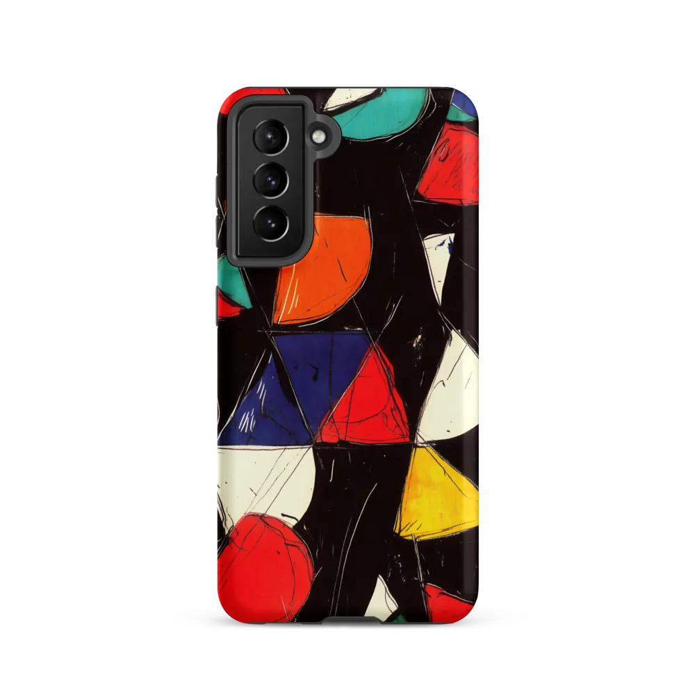 Vibrant Geometric Symphony | Phone Case |  S21 | Tough Case | Matte