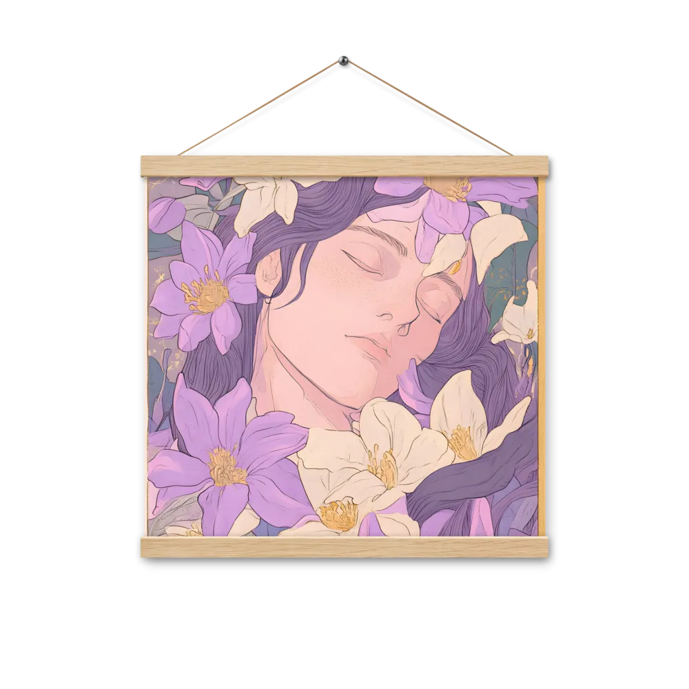 Harmony in Bloom | Poster With Oak Wood Hanger | 16″×16″
