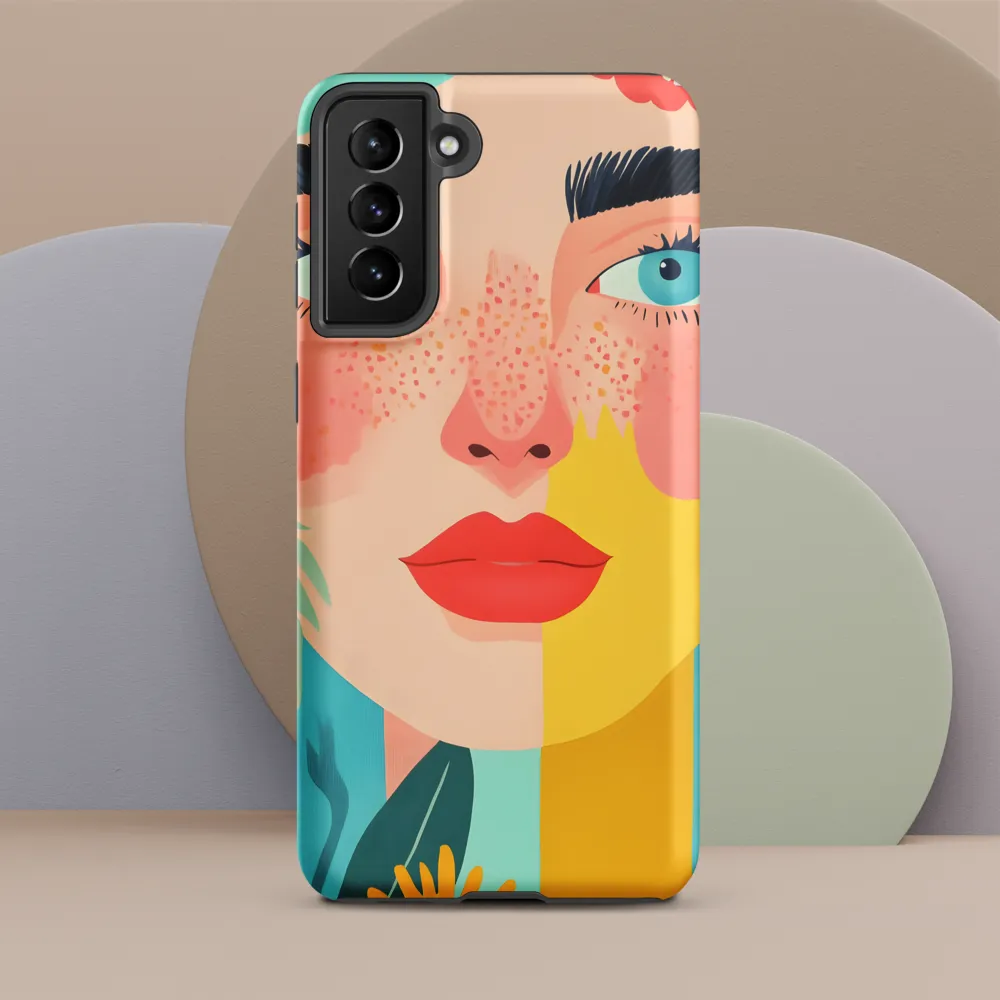 Floral Serenity: A Modern Portrait