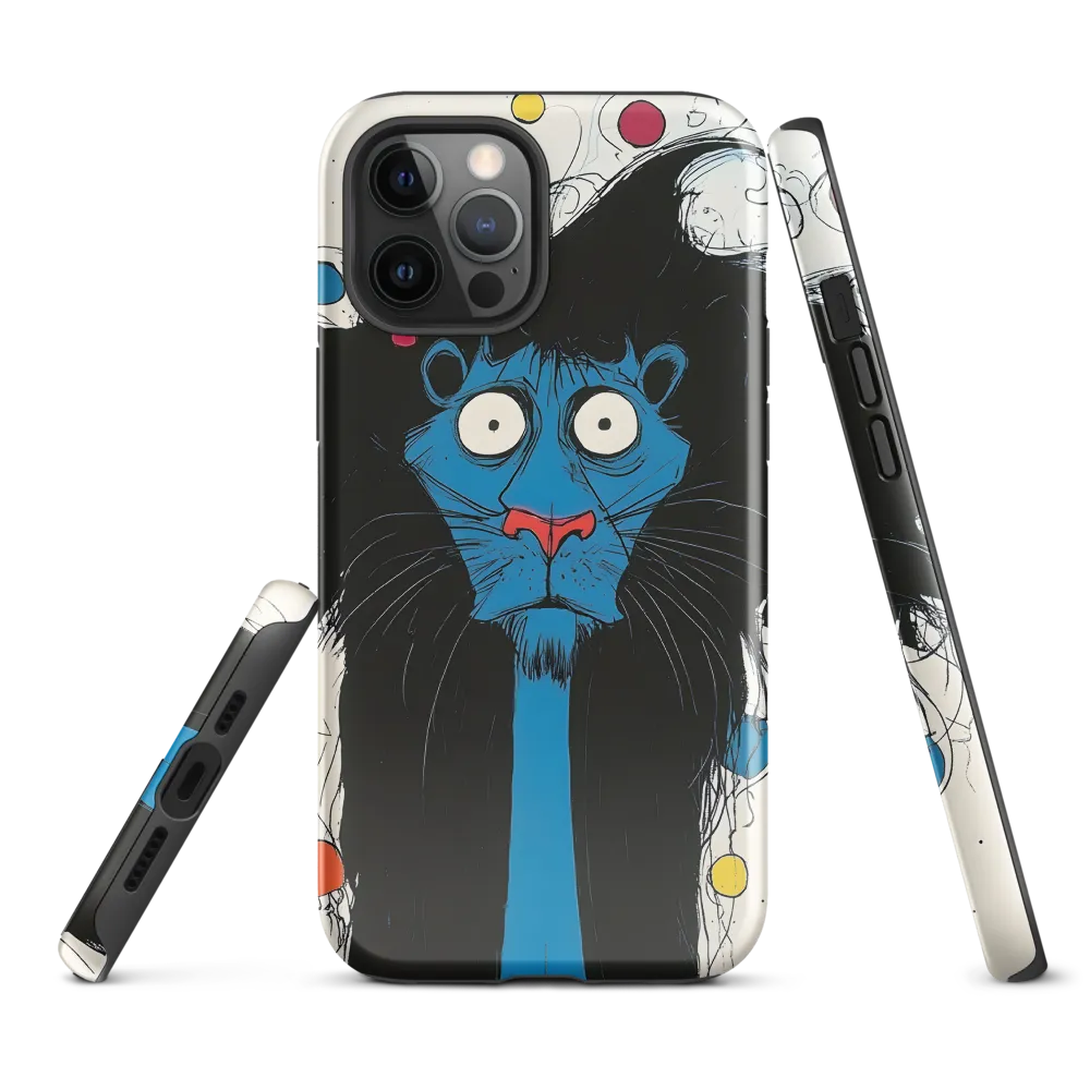 Whimsical Blue Lion