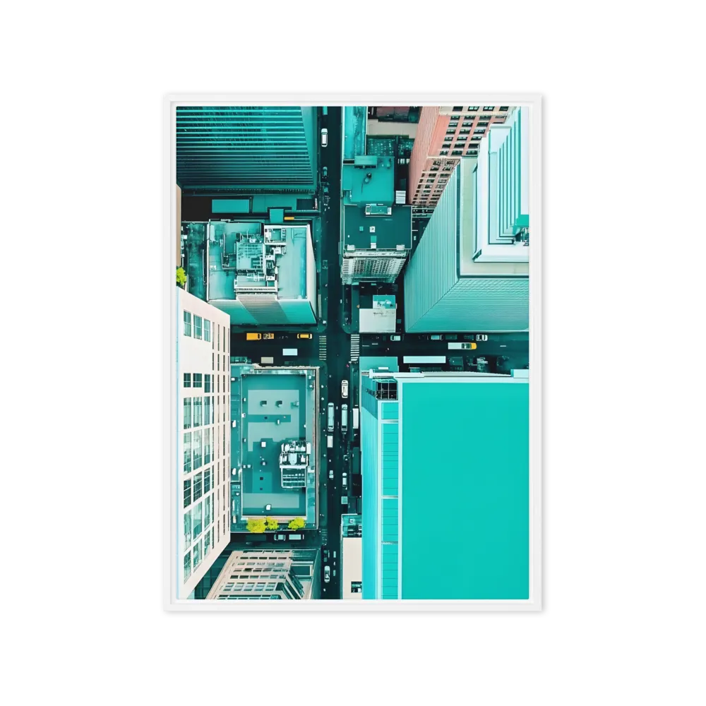 Urban Geometry: Aerial Perspective | Canvas with White Frame | 20″×28″