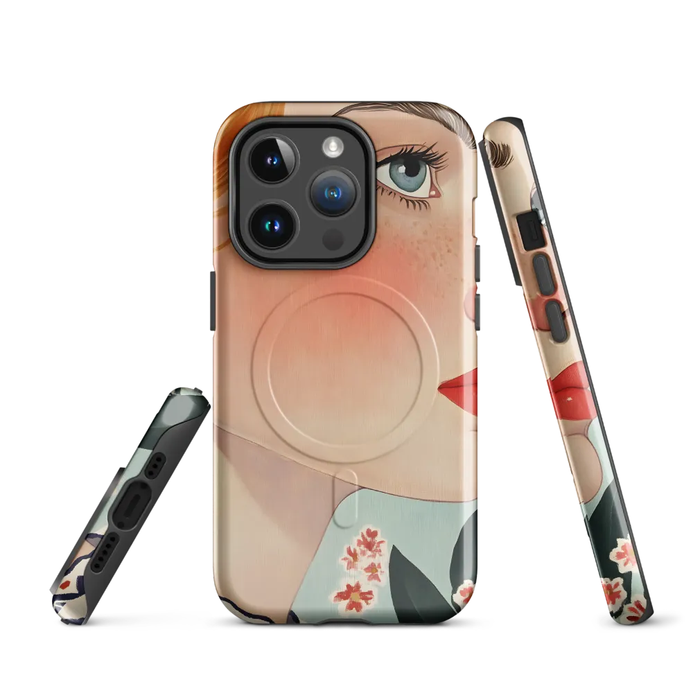 Serene Portrait of a Woman | Phone Case |  14 Pro | MagSafe® Tough Case | Glossy