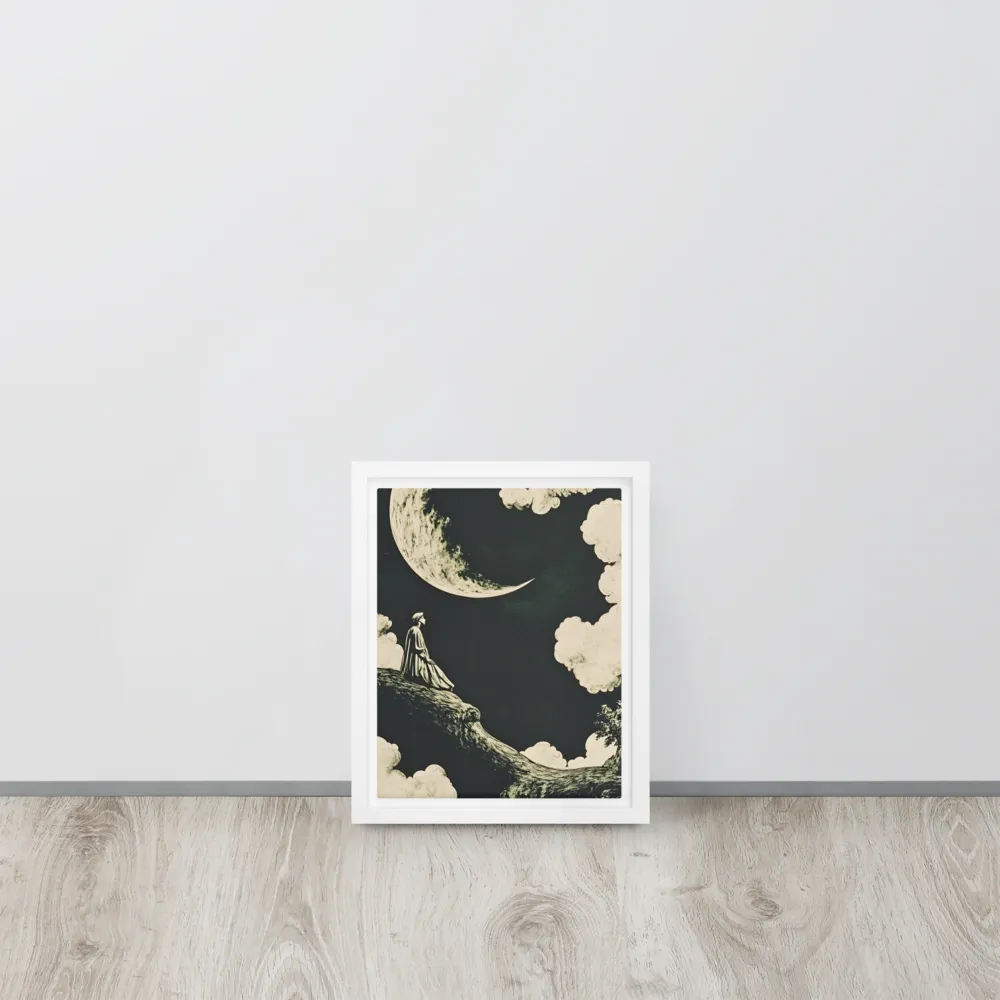 Whispers of the Moon | Canvas with White Frame | 8″×10″