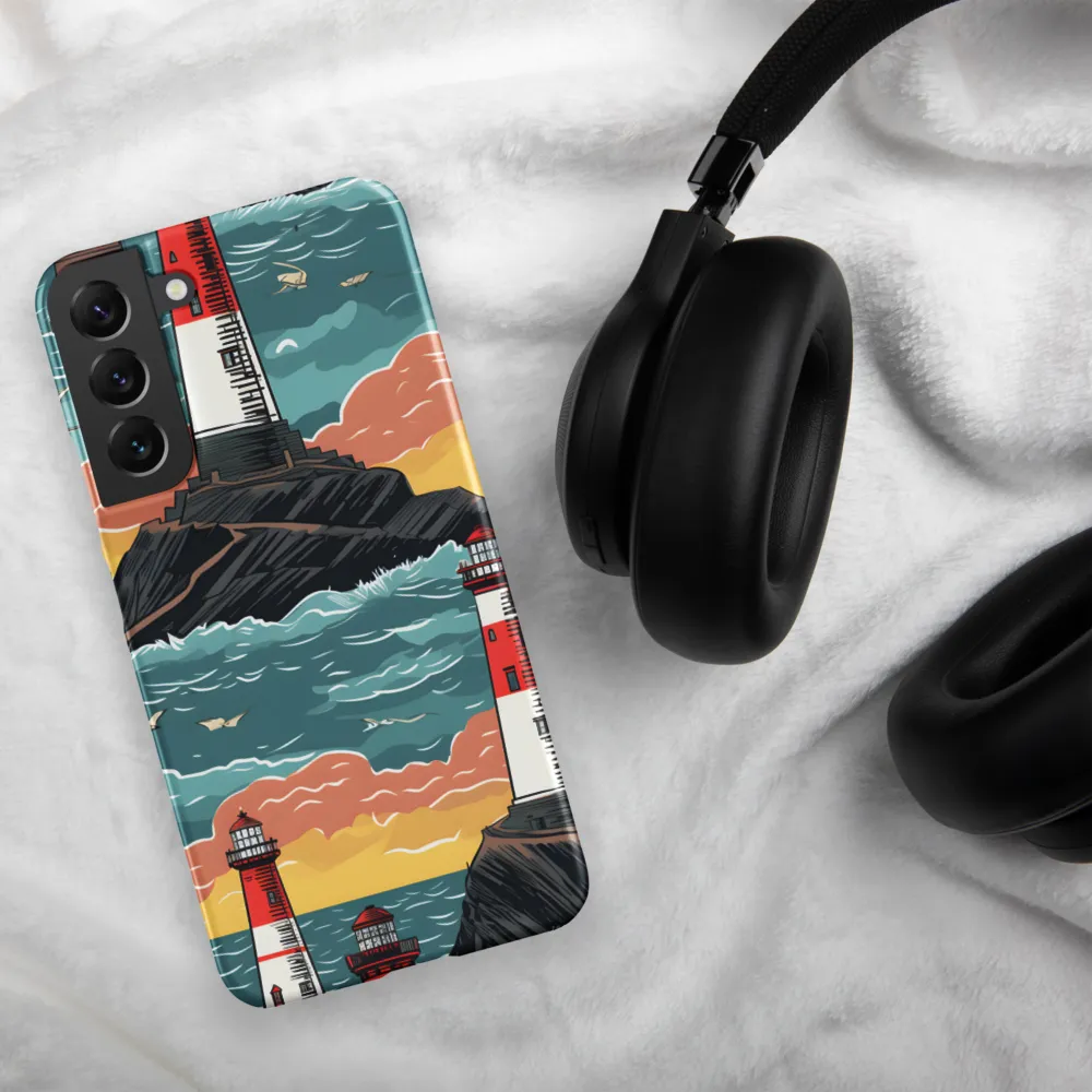 Lighthouses in a Whimsical Ocean | Phone Case |  S22 Plus | Snap Case | Matte