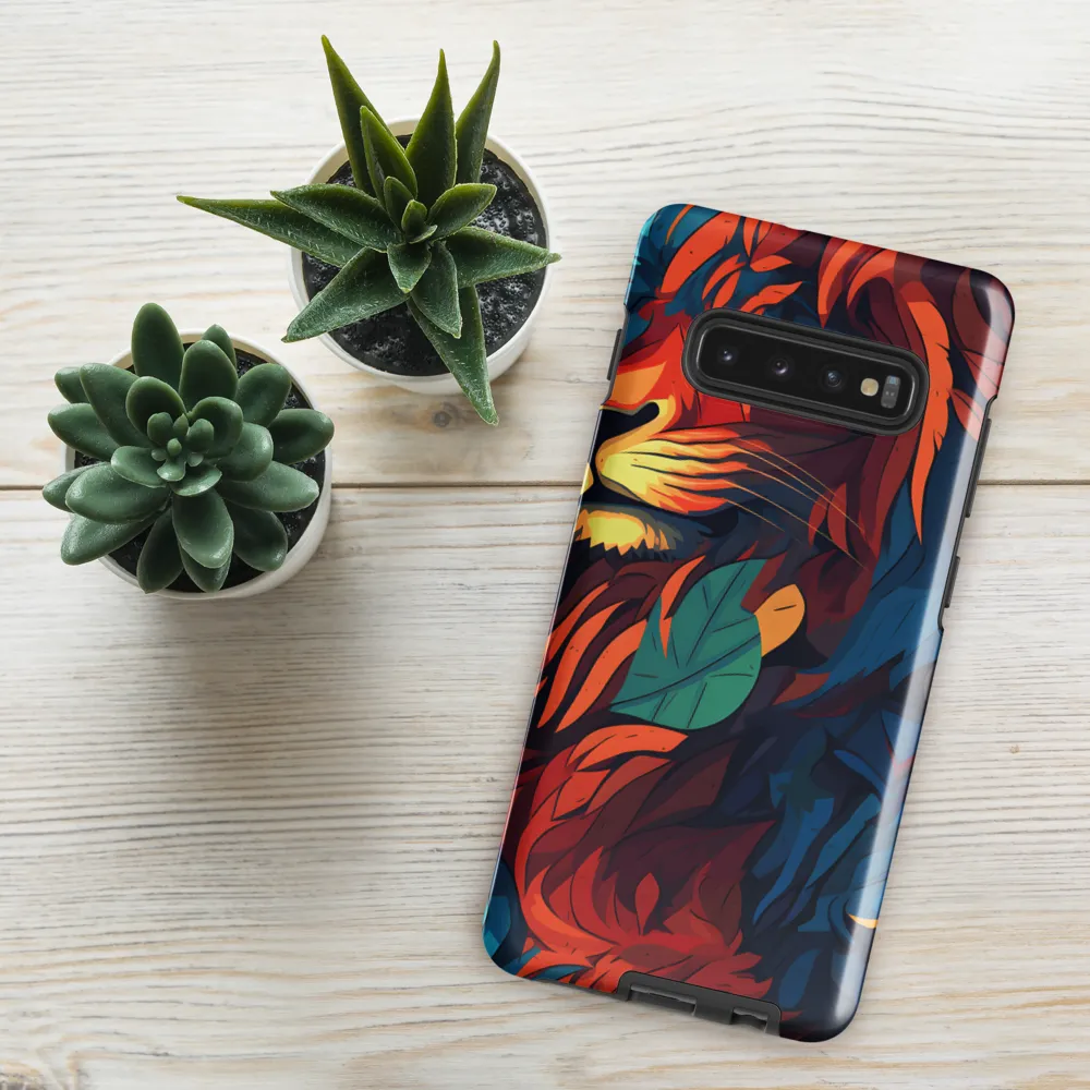 Harmony of Strength: The Lion and Nature | Phone Case |  S10 Plus | Tough Case | Glossy