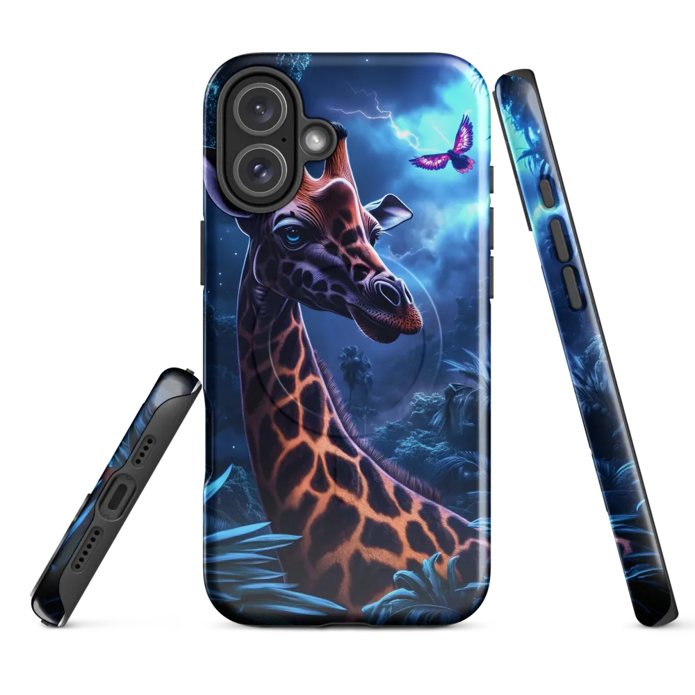 Mystical Giraffe in Twilight Jungle