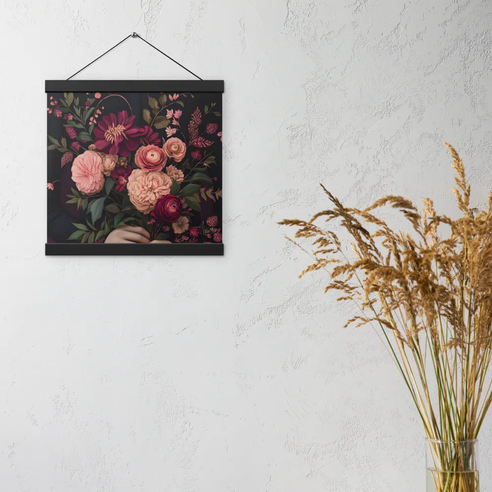 Botanical Elegance | Poster With Black Wood Hanger | 12″×12″