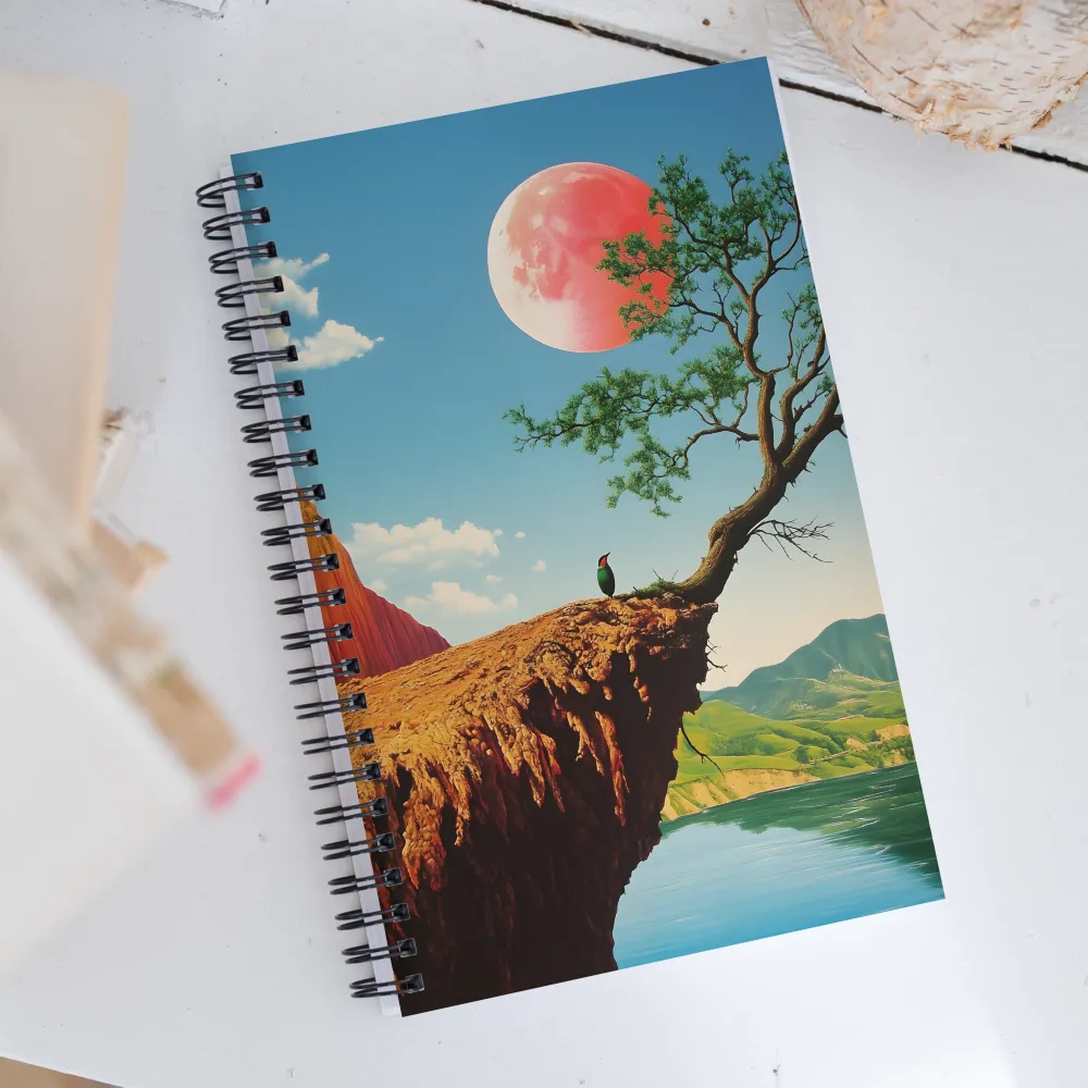 Whispers of Serenity: A Surreal Dreamscape | Spiral Notebook