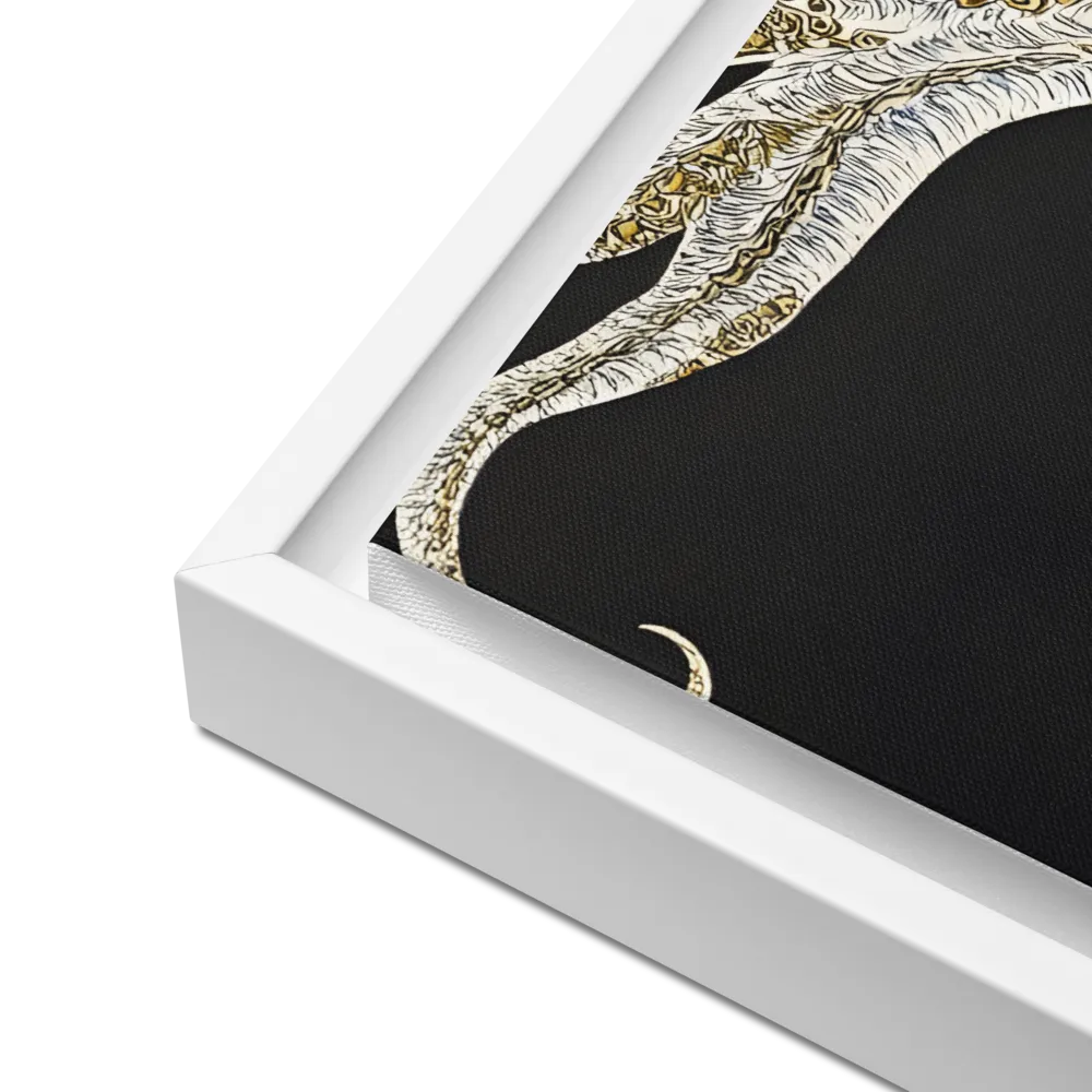 Elegance of the Majestic Peacock | Canvas with White Frame | 16″×20″