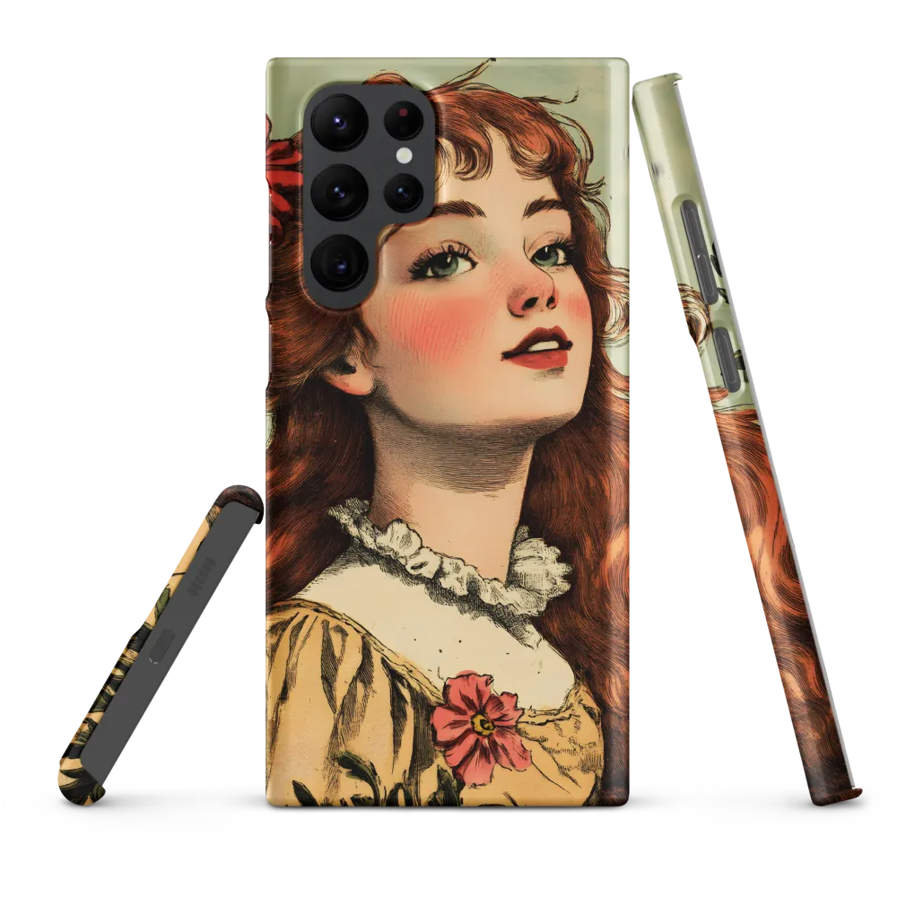 Whimsical Portrait of a Flower-Adorned Girl