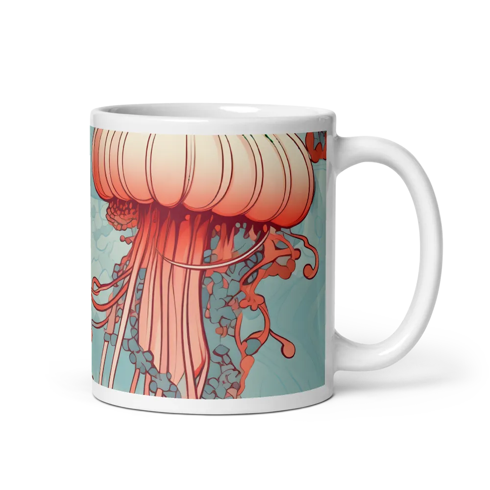 Ethereal Dance of Jellyfish | Mug with White inside | 11 oz