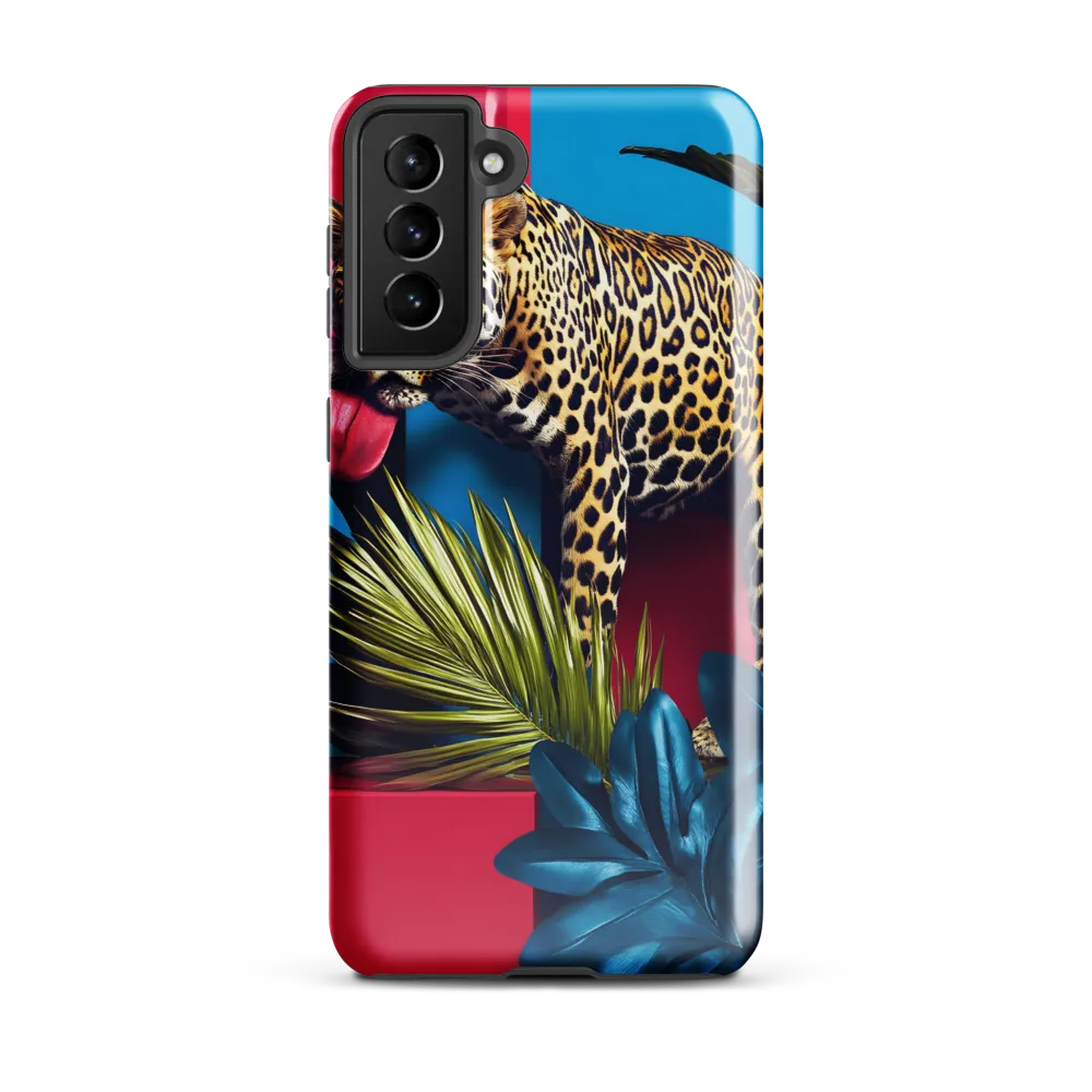 Playful Leopard in Vibrant Paradise