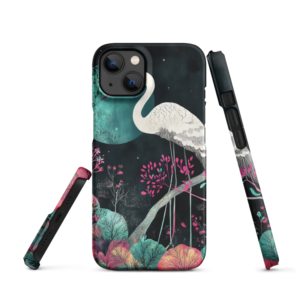 Ethereal Presence: Heron in a Floral Dreamscape