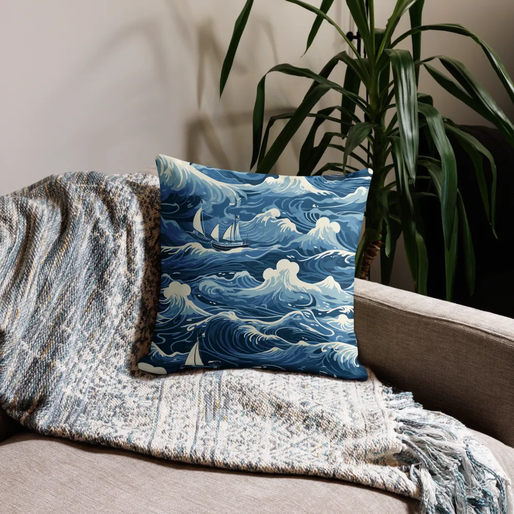 Nautical Dreams: Waves of Adventure | Pillow | 18″×18″