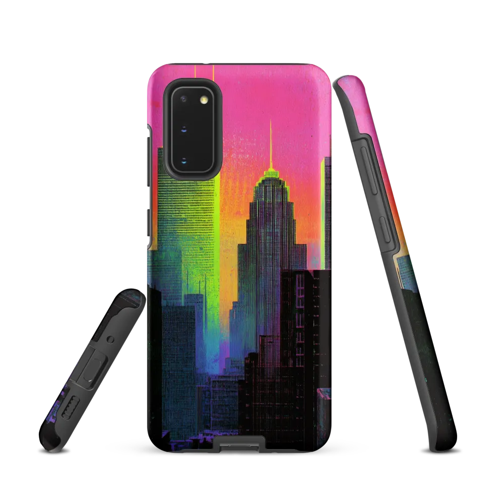 Neon Dreamscape: A Synthwave City | Phone Case |  S20 | Tough Case | Matte