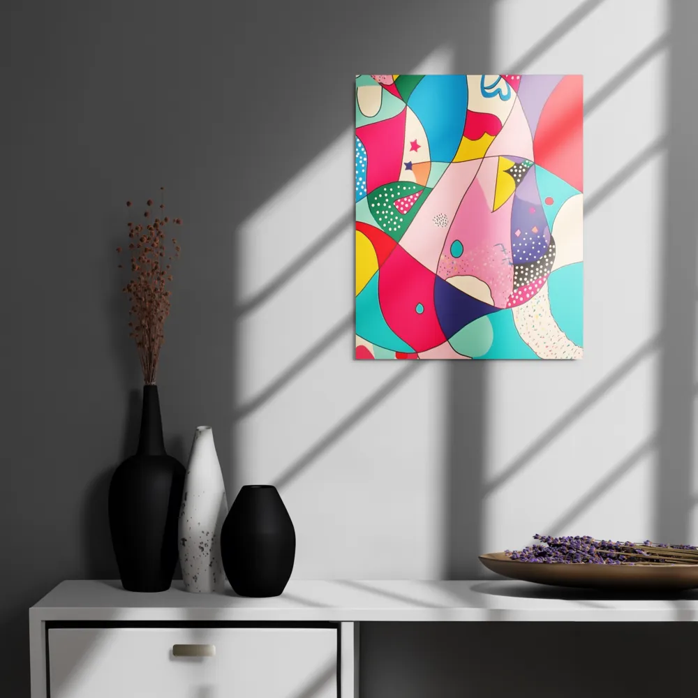 Playful Geometry in Color | Metal Print | 16″×20″