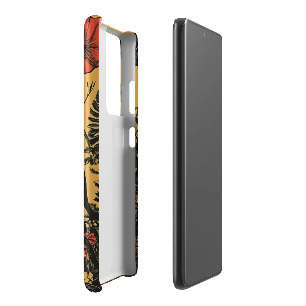 Floral Majesty: The Elephant's Sanctuary | Phone Case |  S21 Ultra | Snap Case | Matte