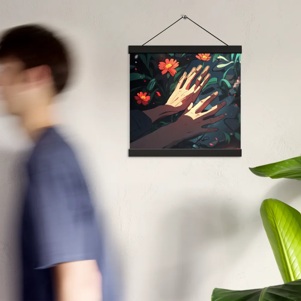 Whispers of Nature | Poster With Black Wood Hanger | 12″×12″