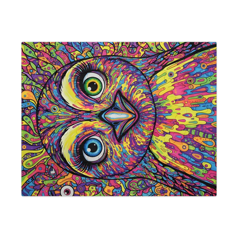 Kaleidoscope Owl 
 Jigsaw Puzzle in Tin Box