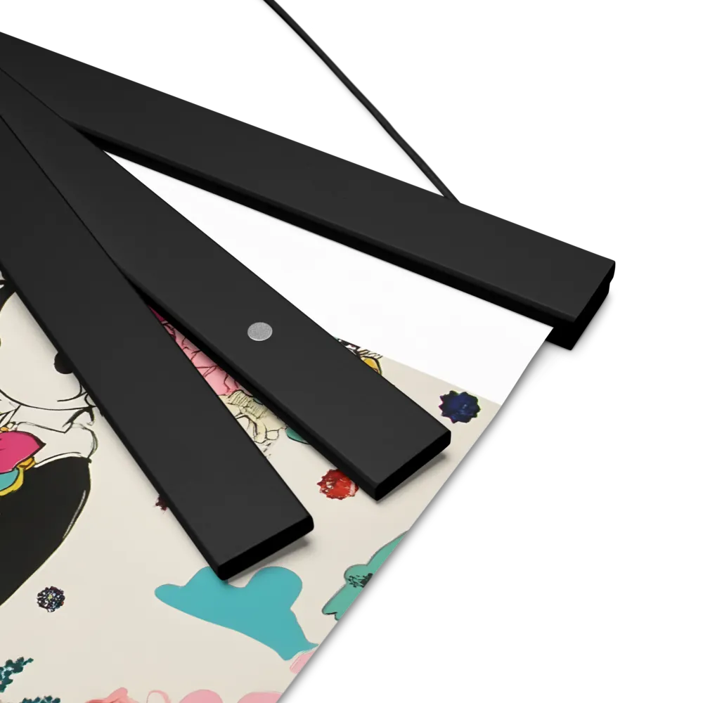 Whimsical Garden Reverie | Poster With Black Wood Hanger | 8″×10″