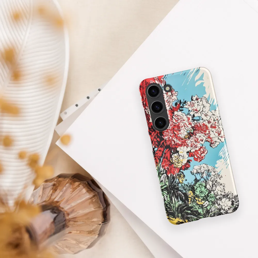 Floral Symphony in Bold Colors | Phone Case |  S23 | Snap Case | Matte
