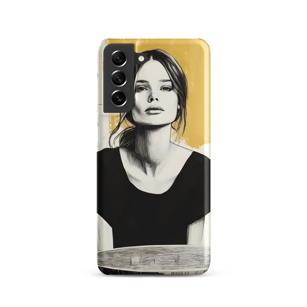 Golden Serenity: A Minimalist Portrait