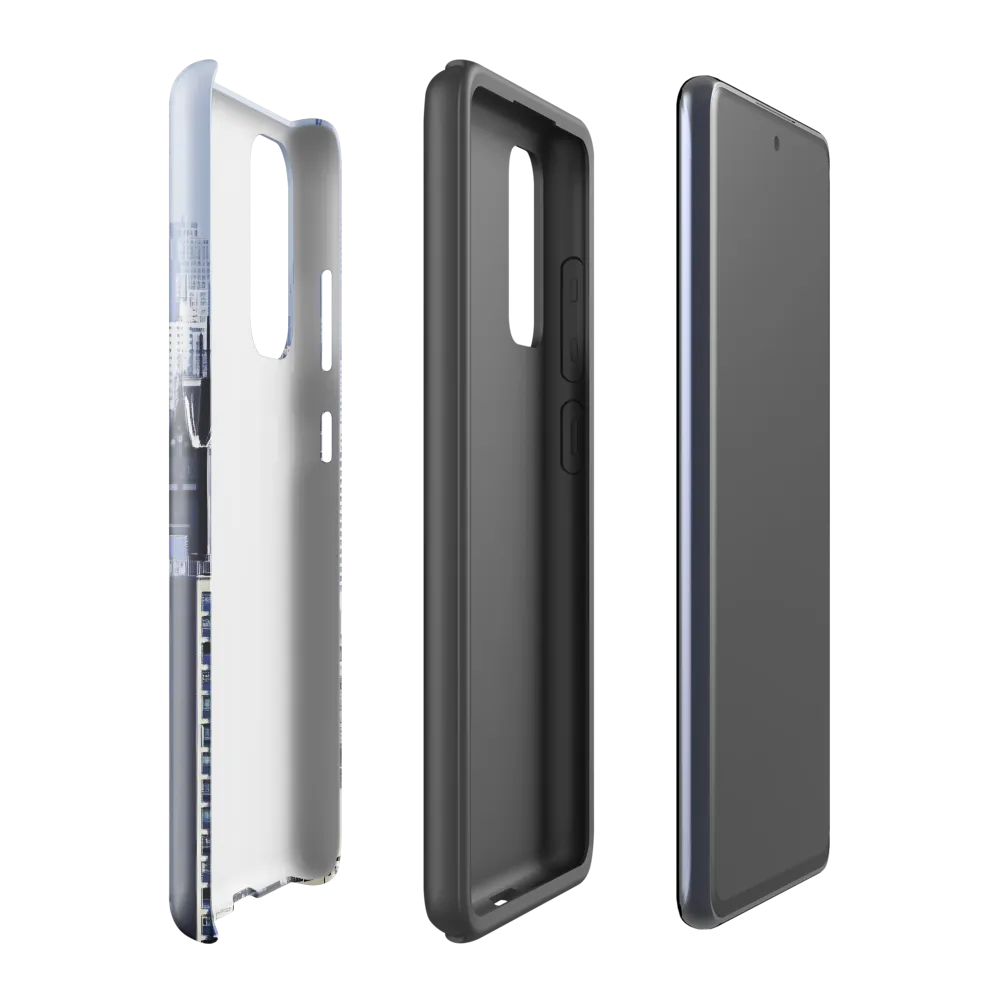 Urban Symphony: A Cityscape in Blues and Grays | Phone Case |  S20 FE | Tough Case | Glossy